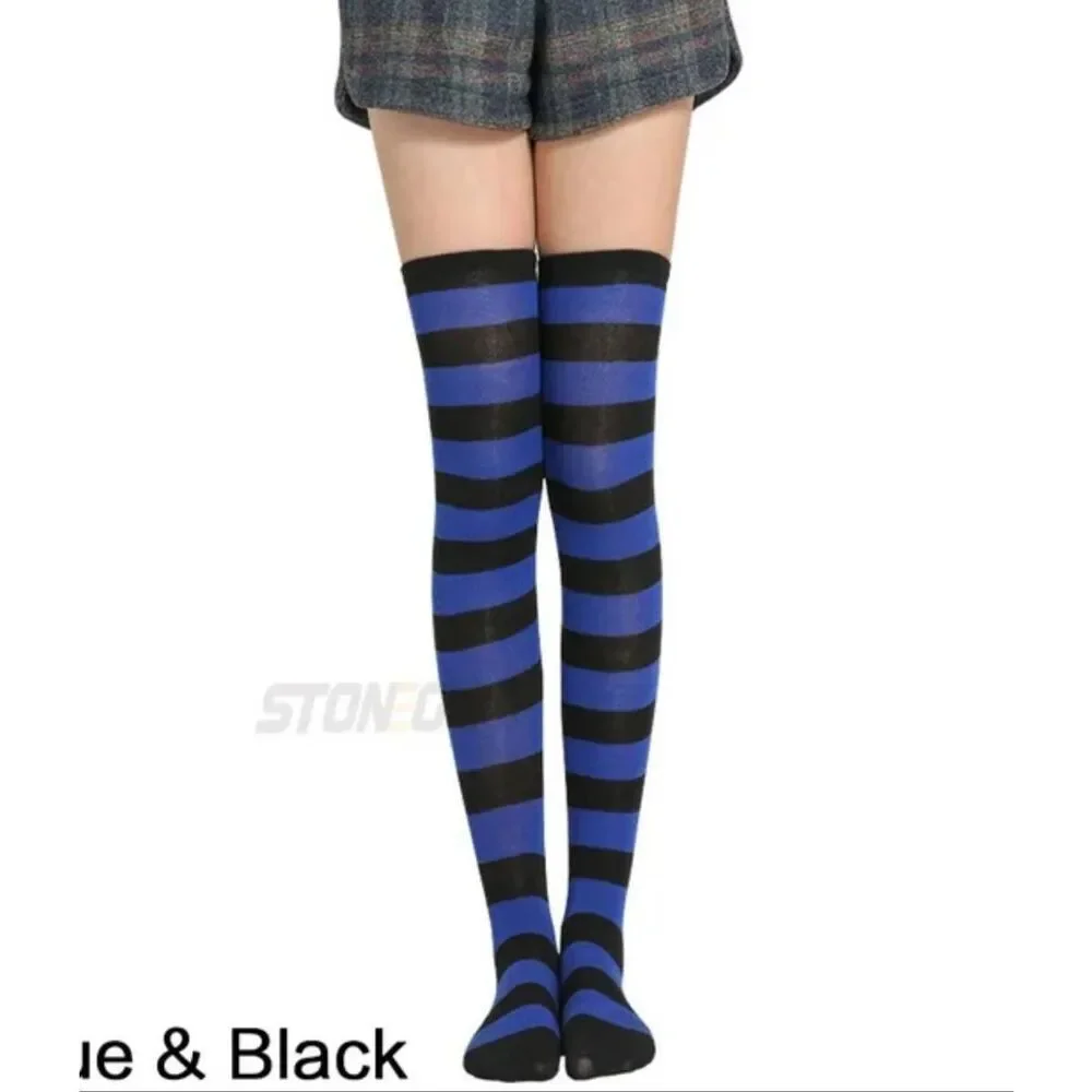 NWOT Black & Blue Tall Striped Socks