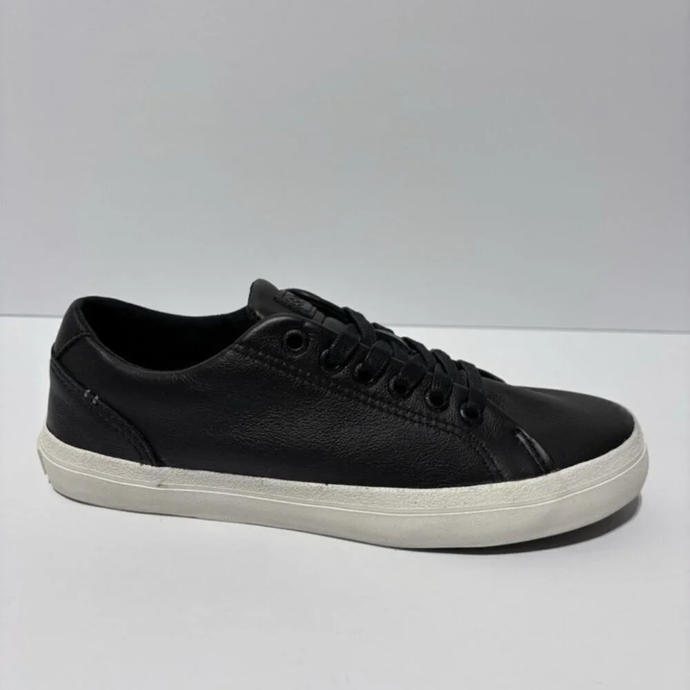 Sperry Men’s Striper Leather Sneakers Black, Size 4.5 M