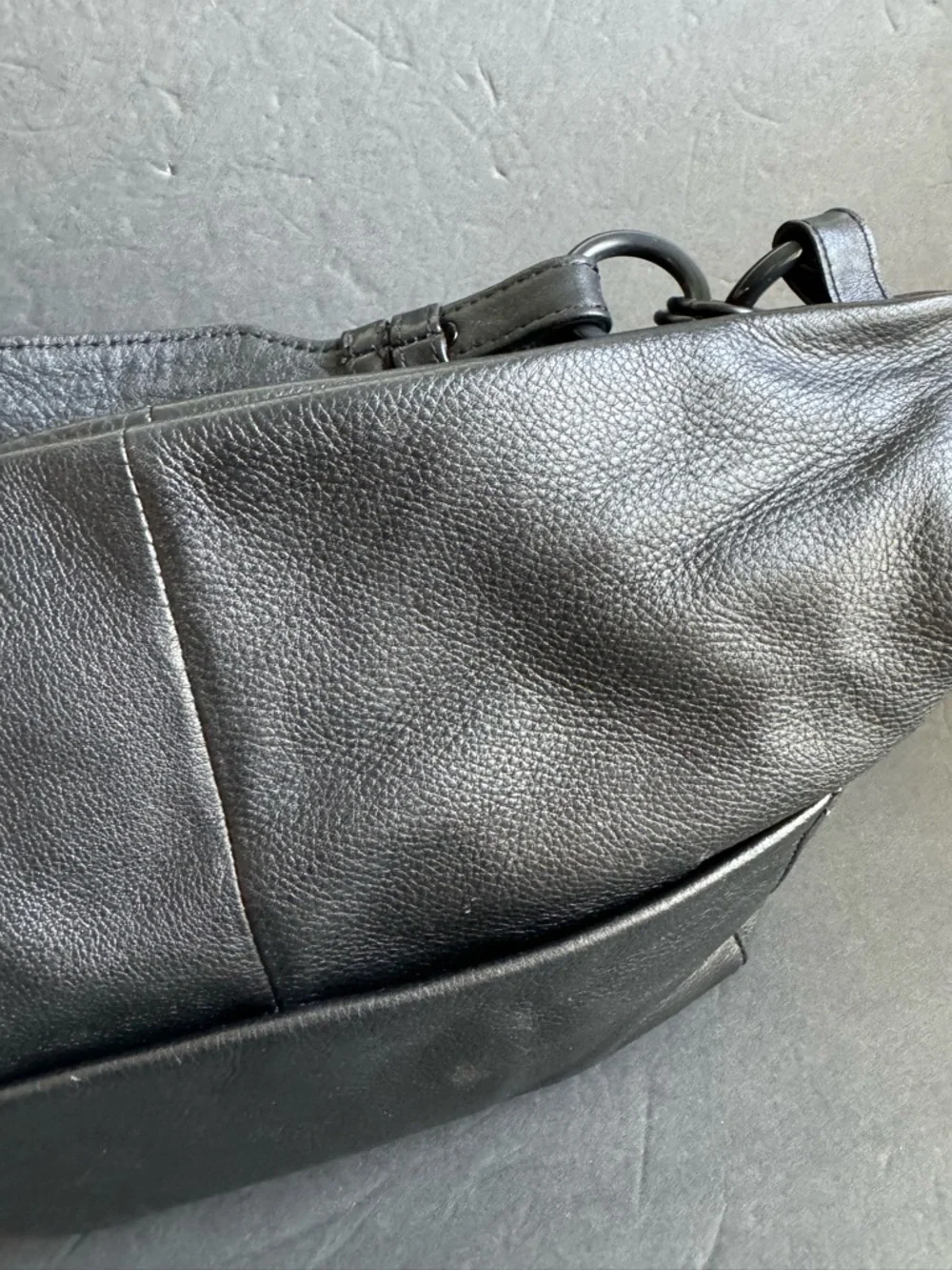 HOBO Black Leather Purse Shoulder Bag Old Money Capsule Soft‎ Slouchy