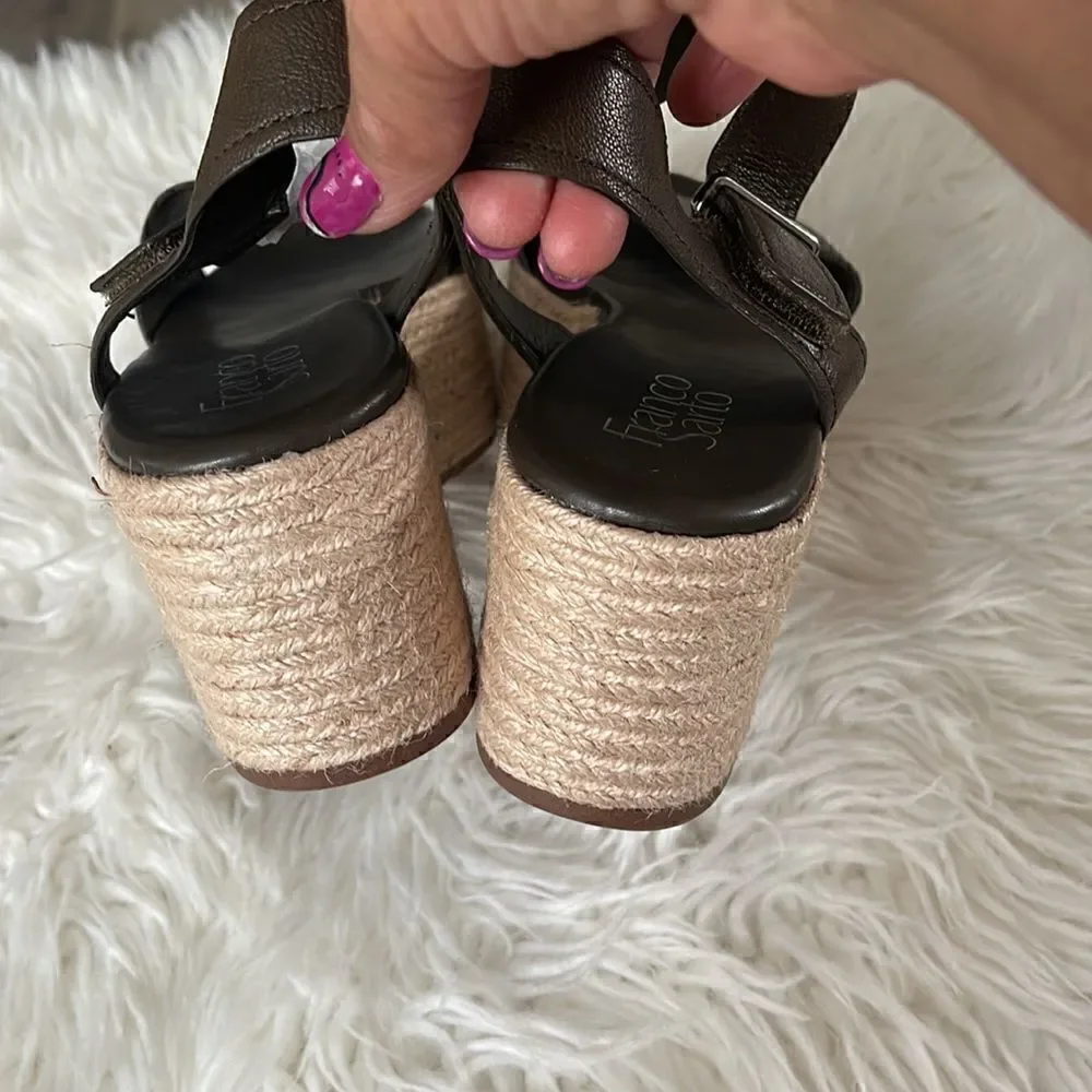 FRANCO SARTO LEATHER ESPADRILLES NWOT SIZE 8.5