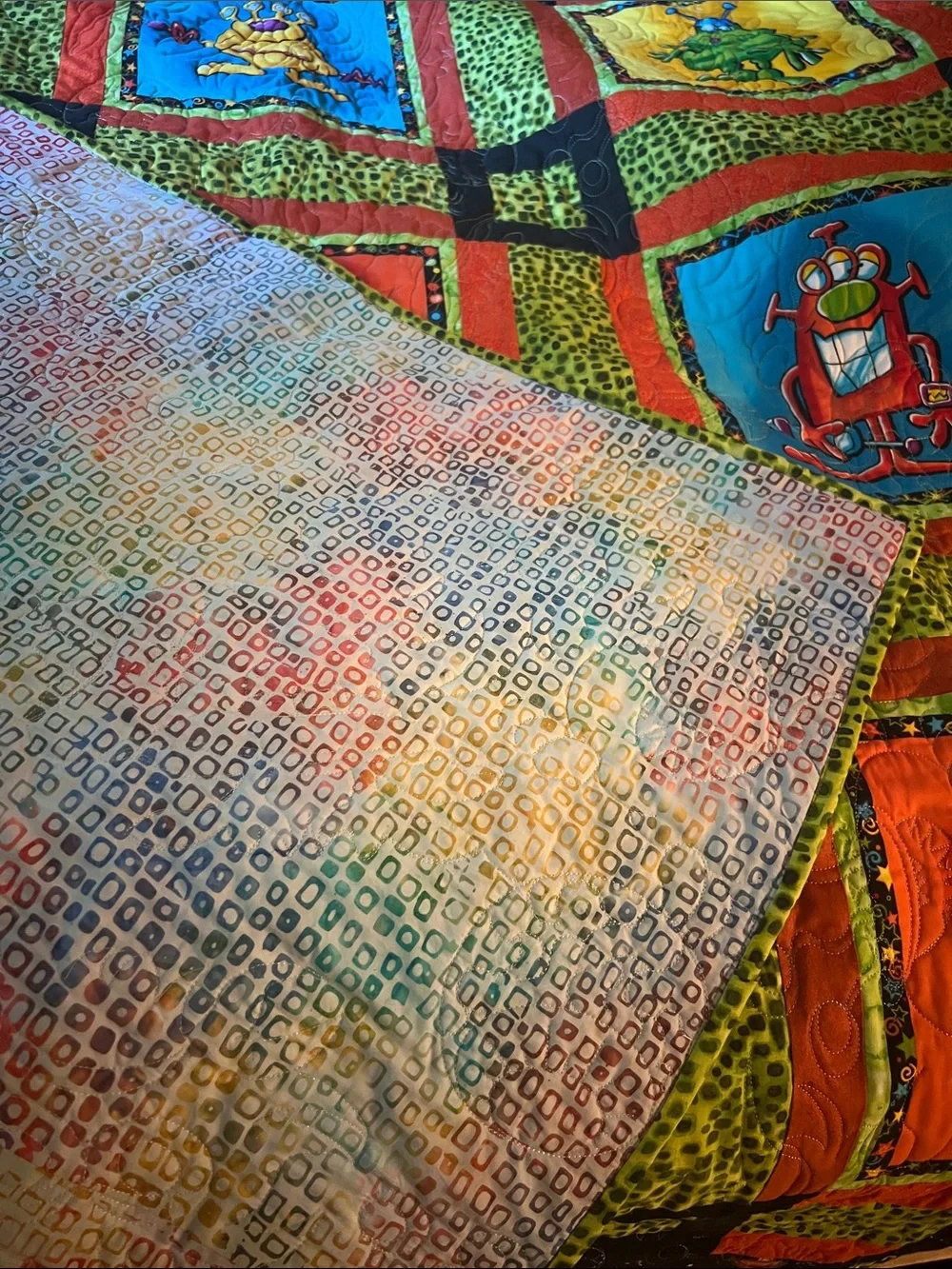 Handmade vibrant patchwork