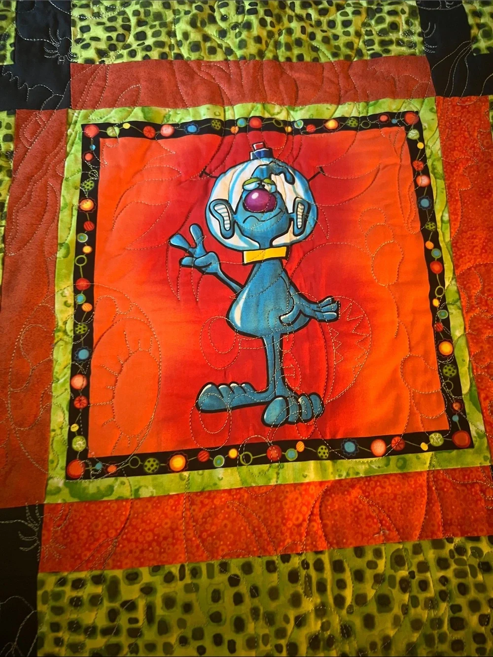 Handmade vibrant patchwork