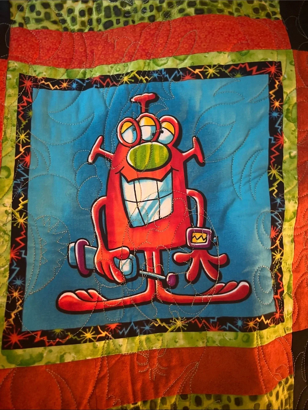 Handmade vibrant patchwork