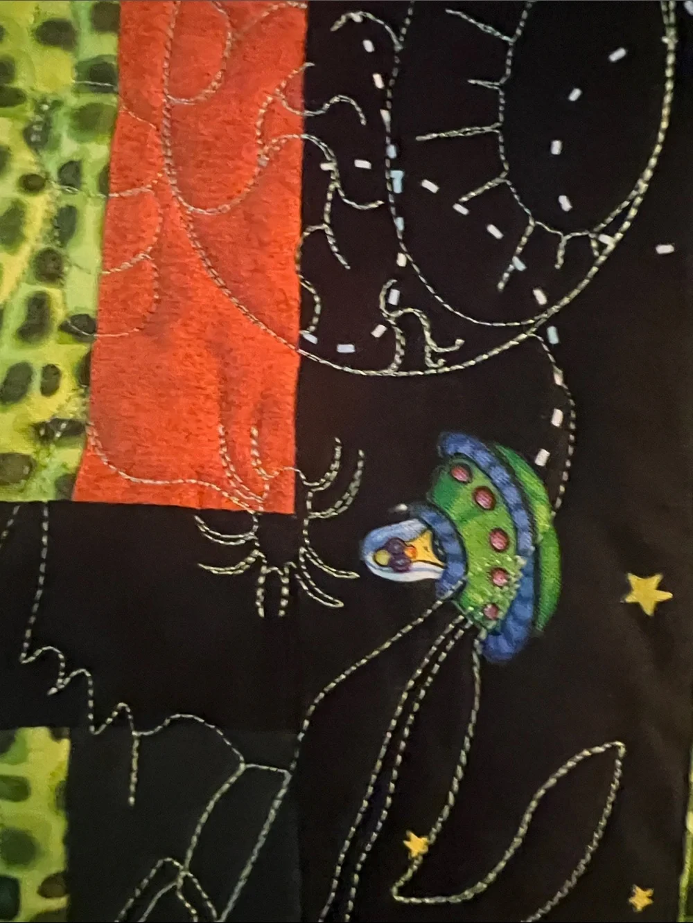 Handmade vibrant patchwork