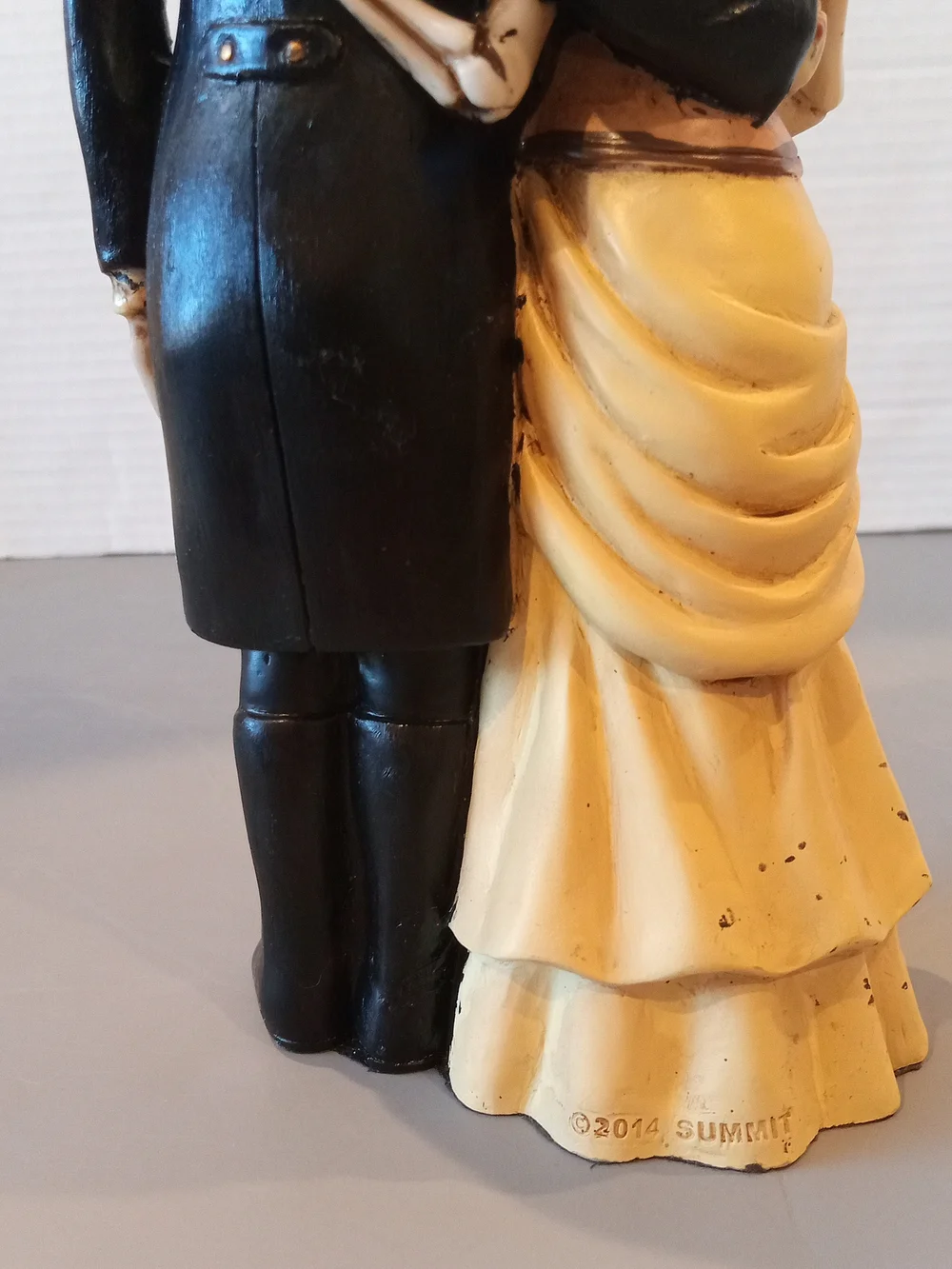 Love Never Dies Socialite Steampunk Skeleton Couple Wedding Figureine