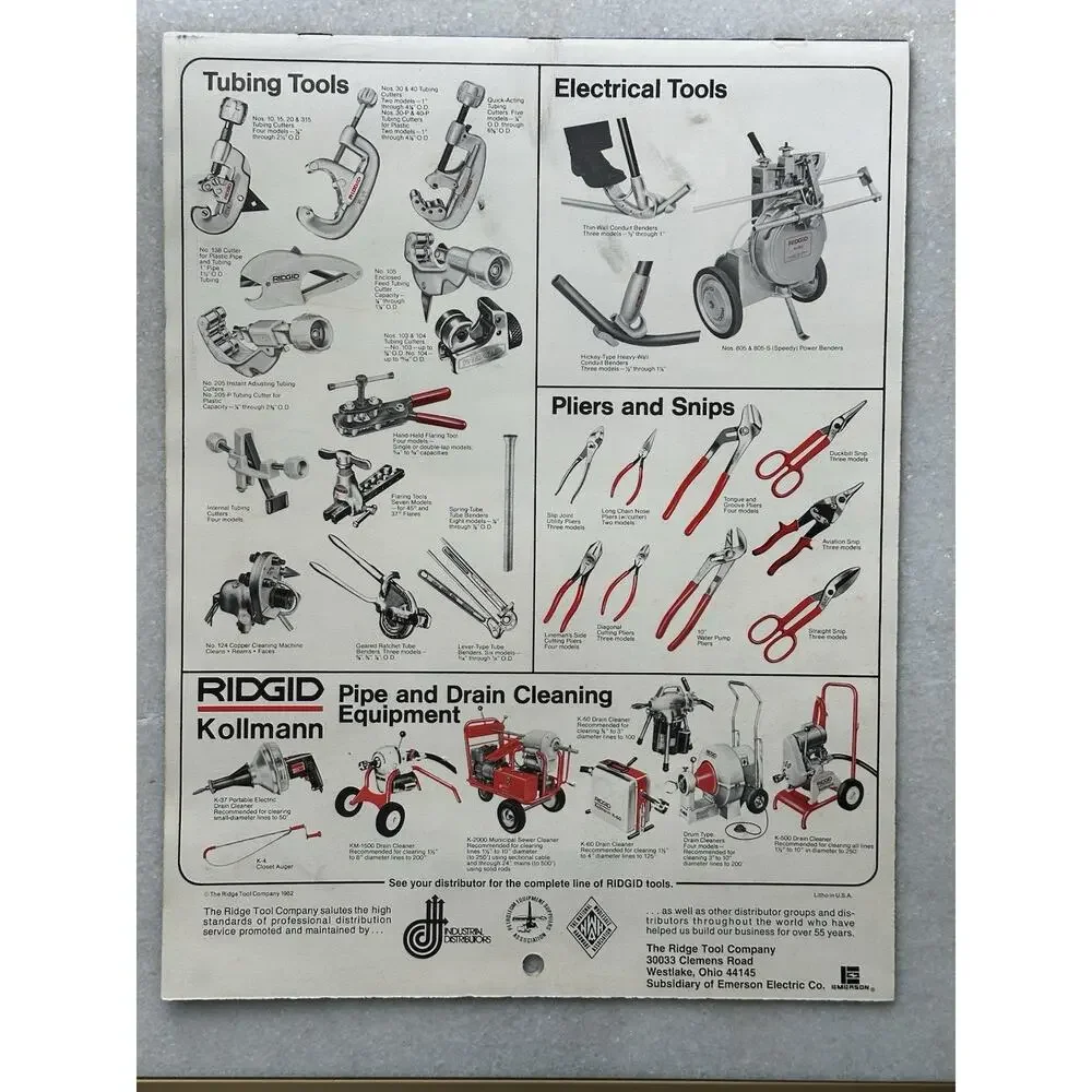 Vintage Rigid Tool 1983-1984 Pin Up Calendar Advertisement Promotion