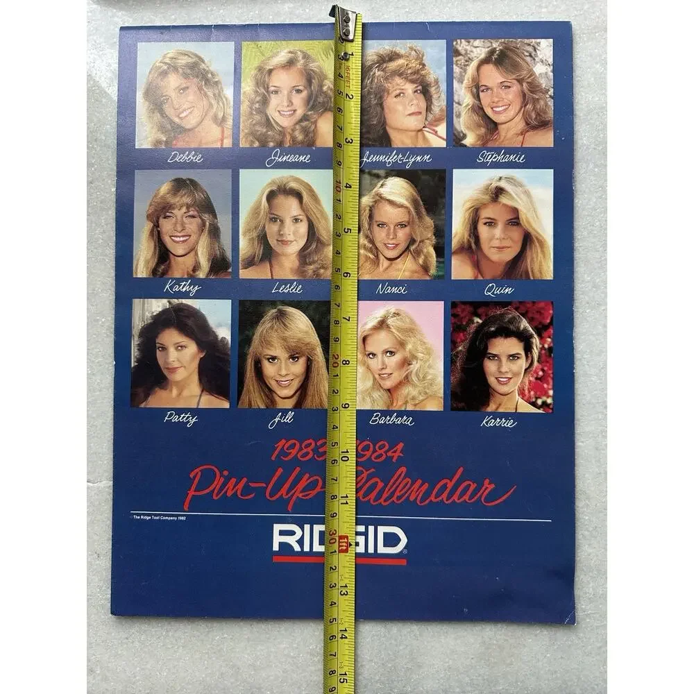 Vintage Rigid Tool 1983-1984 Pin Up Calendar Advertisement Promotion