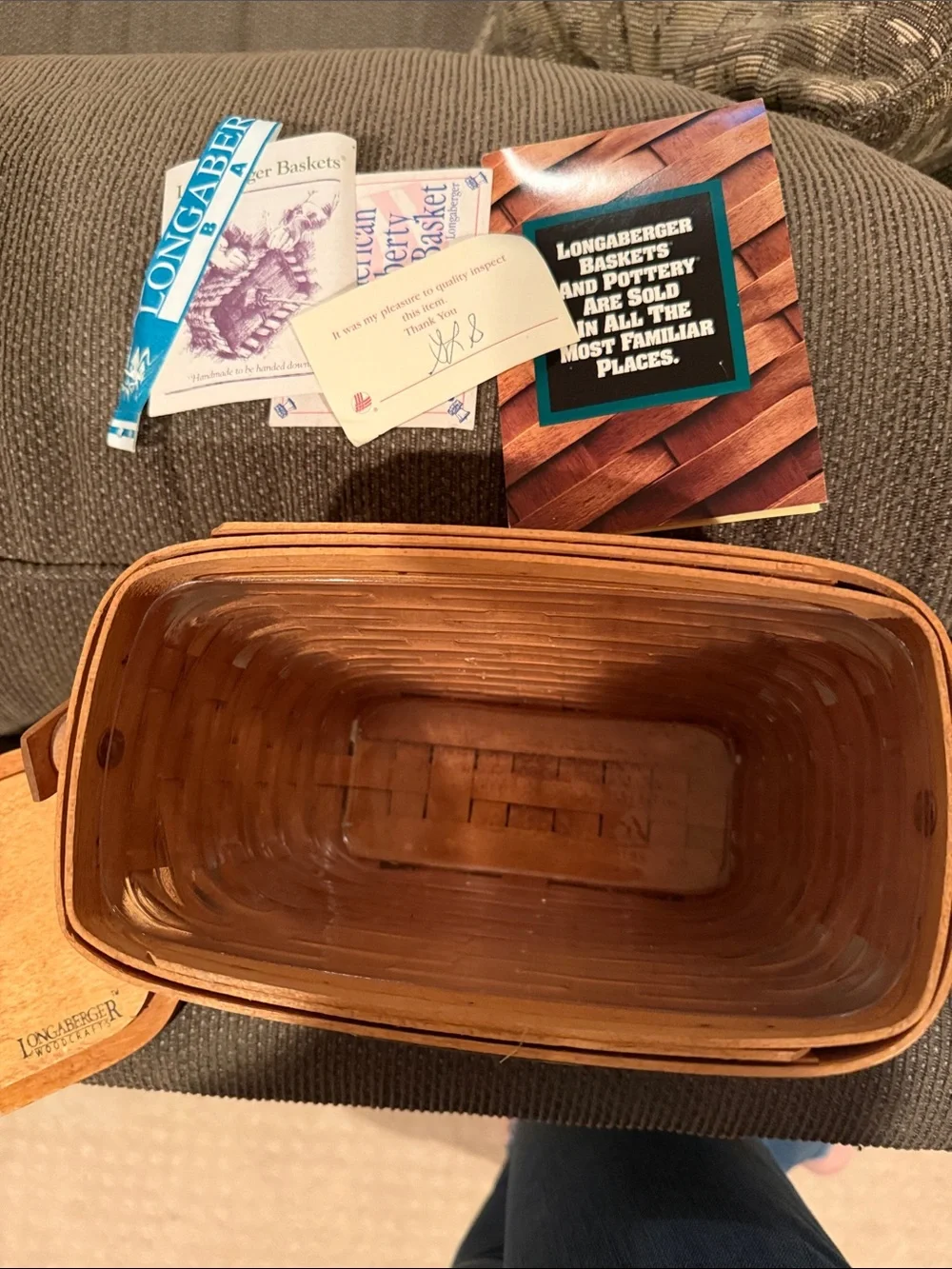 Longaberger handcrafted wooden