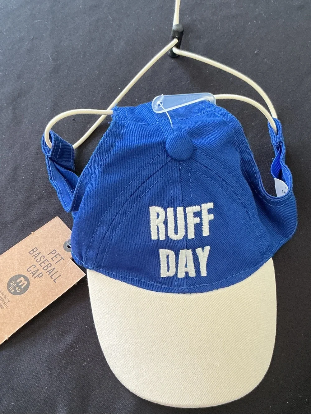 Pets Collection - Ruff Day Blue & Cream Pet Baseball Cap