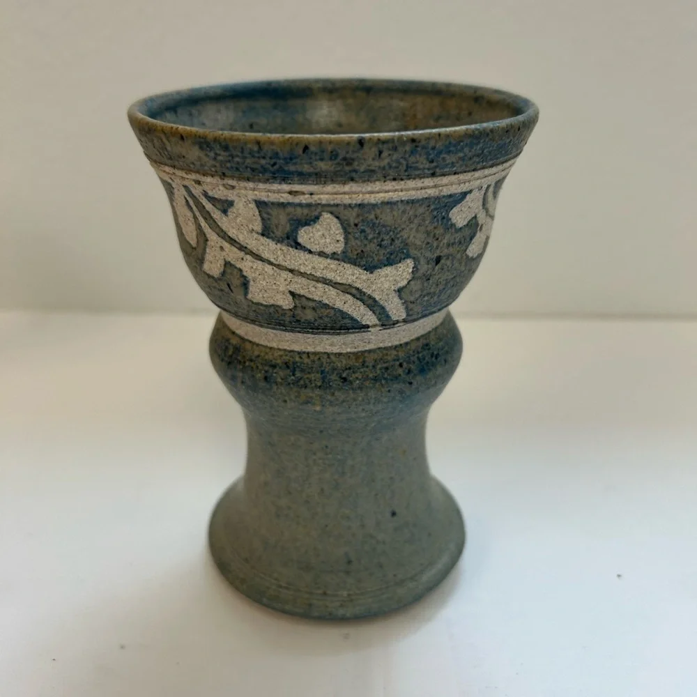 Handmade Vintage Stoneware Pottery  Vase Studio pottery/vase/artist signed