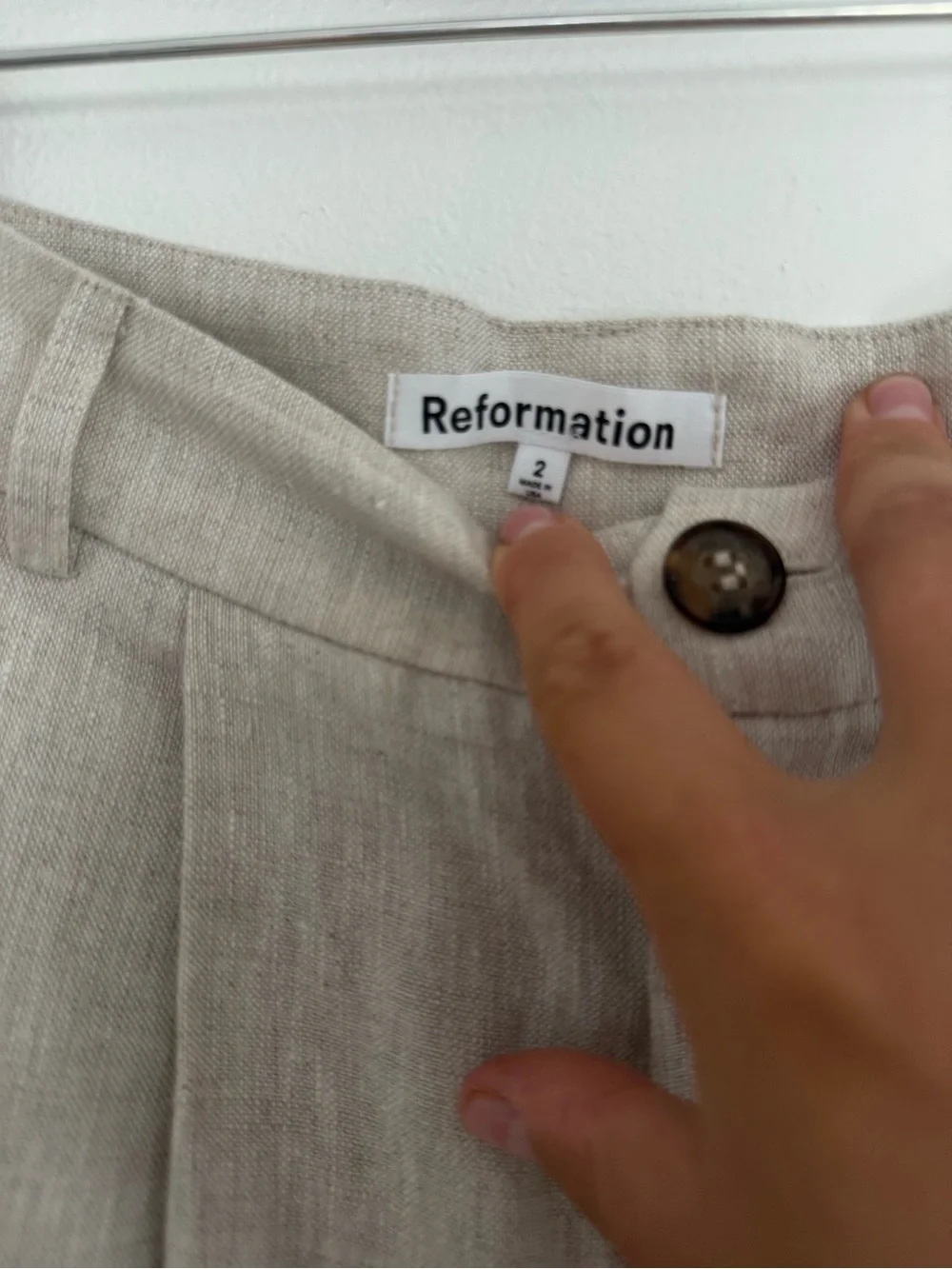 Reformation pants mason