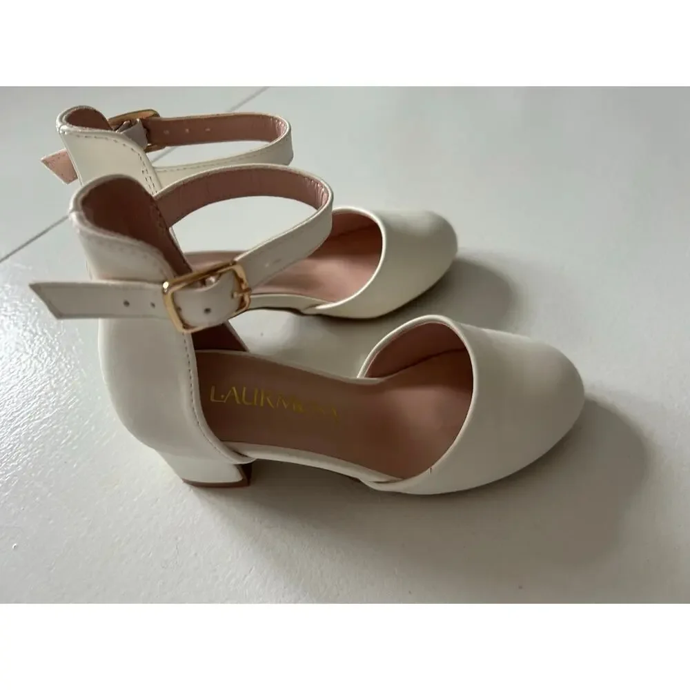 Laurmosa girls clothes, toed white dress shoe size 11