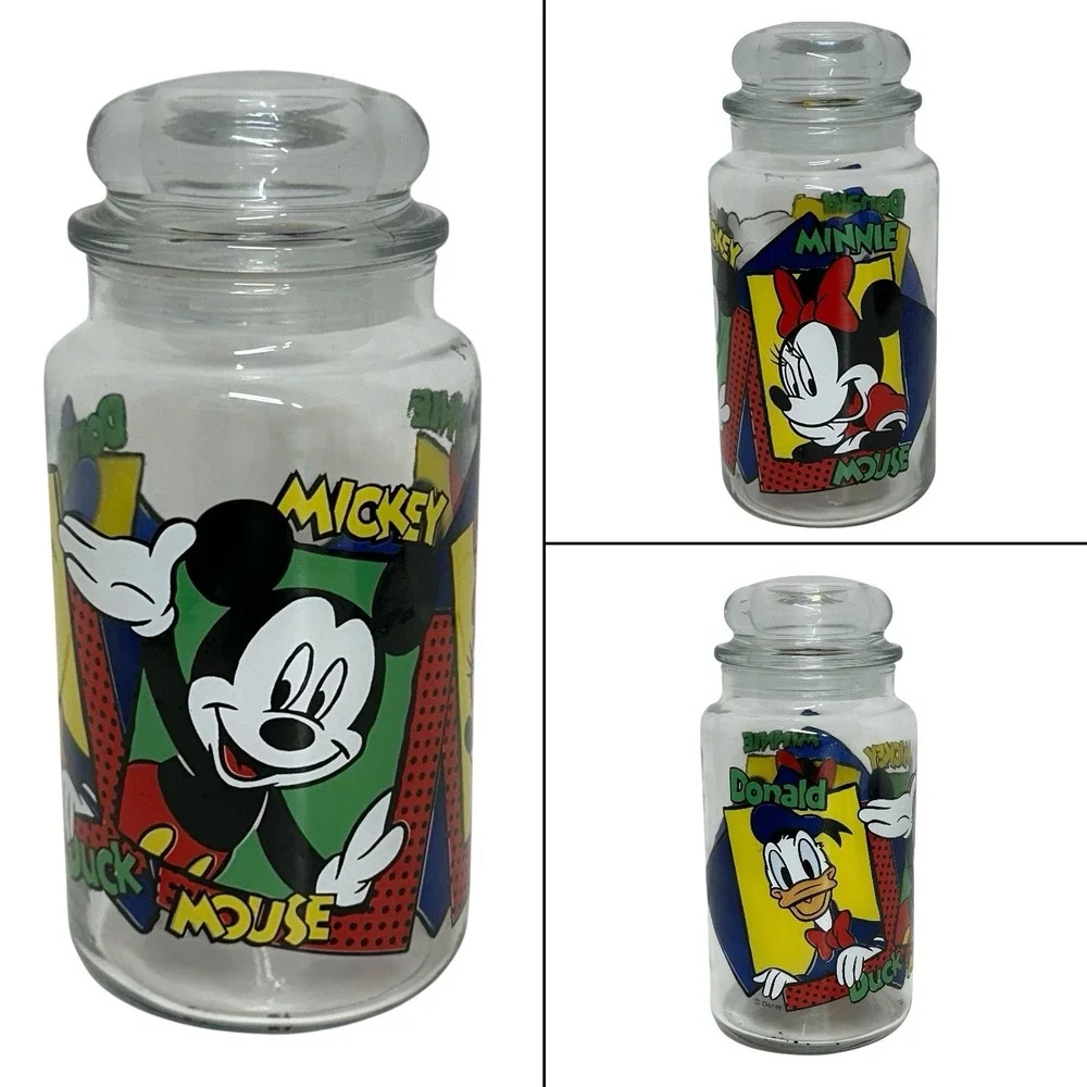 VTG‎ Disney Clear Glass Jar 8.5