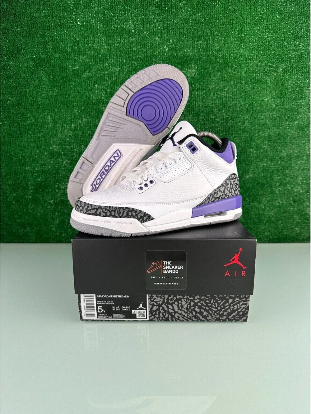 Size 5Y - Jordan 3 Retro Mid Dark Iris (GS)