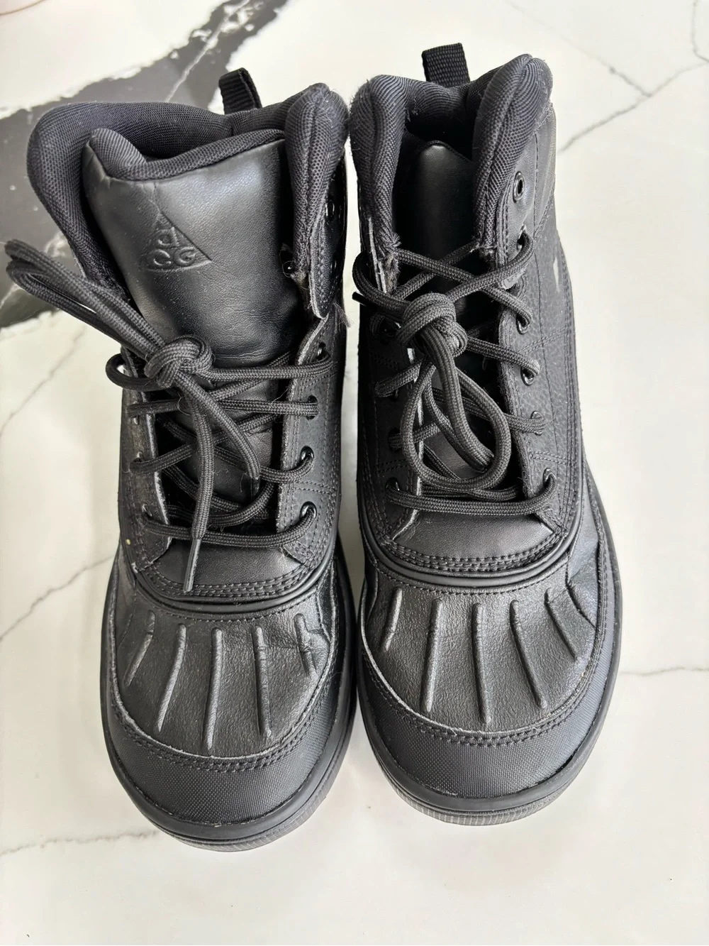 Nike Kids Black All-Weather Lace-Up Boots