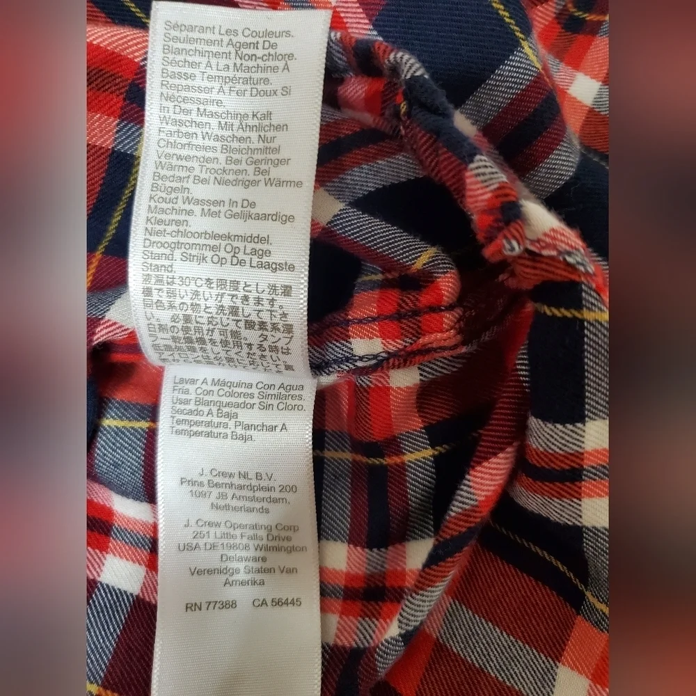 J. Crew comfortable plaid
