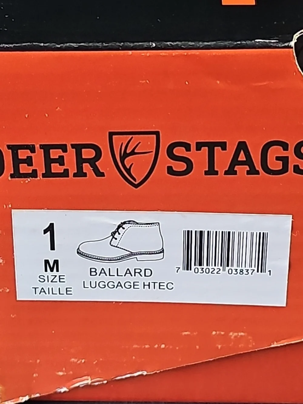 Deer Stags Boys Ballard Luggage‎ HTEC Chukka Dress Boots Boys 1M NEW In Box