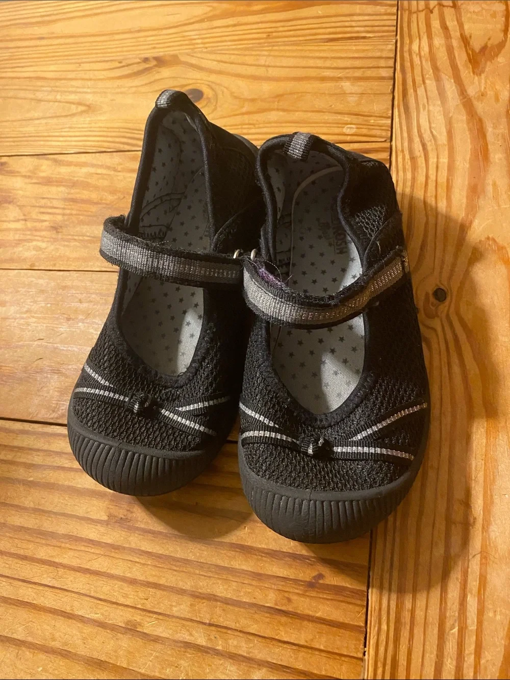 OshKosh B'gosh Black Girls Mary Jane Knit Shoes