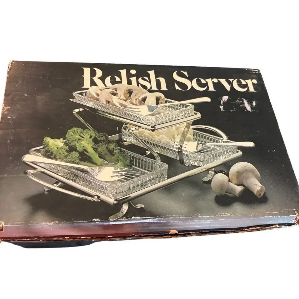 Leonard Silver Vintage Silverplated Relish Server