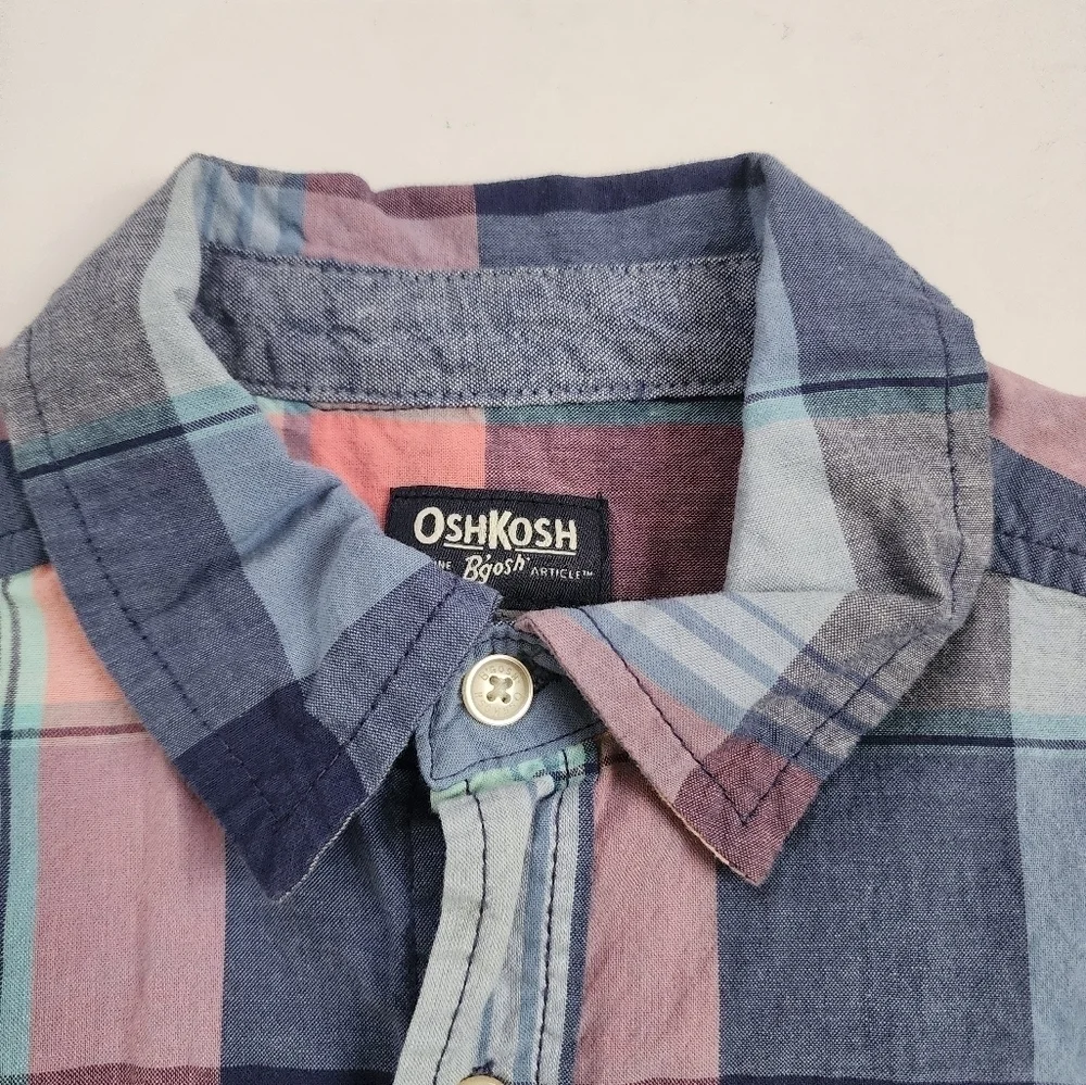 Oshkosh B'gosh Boys Multi-color Plaid Shirt, Size 12/12A
