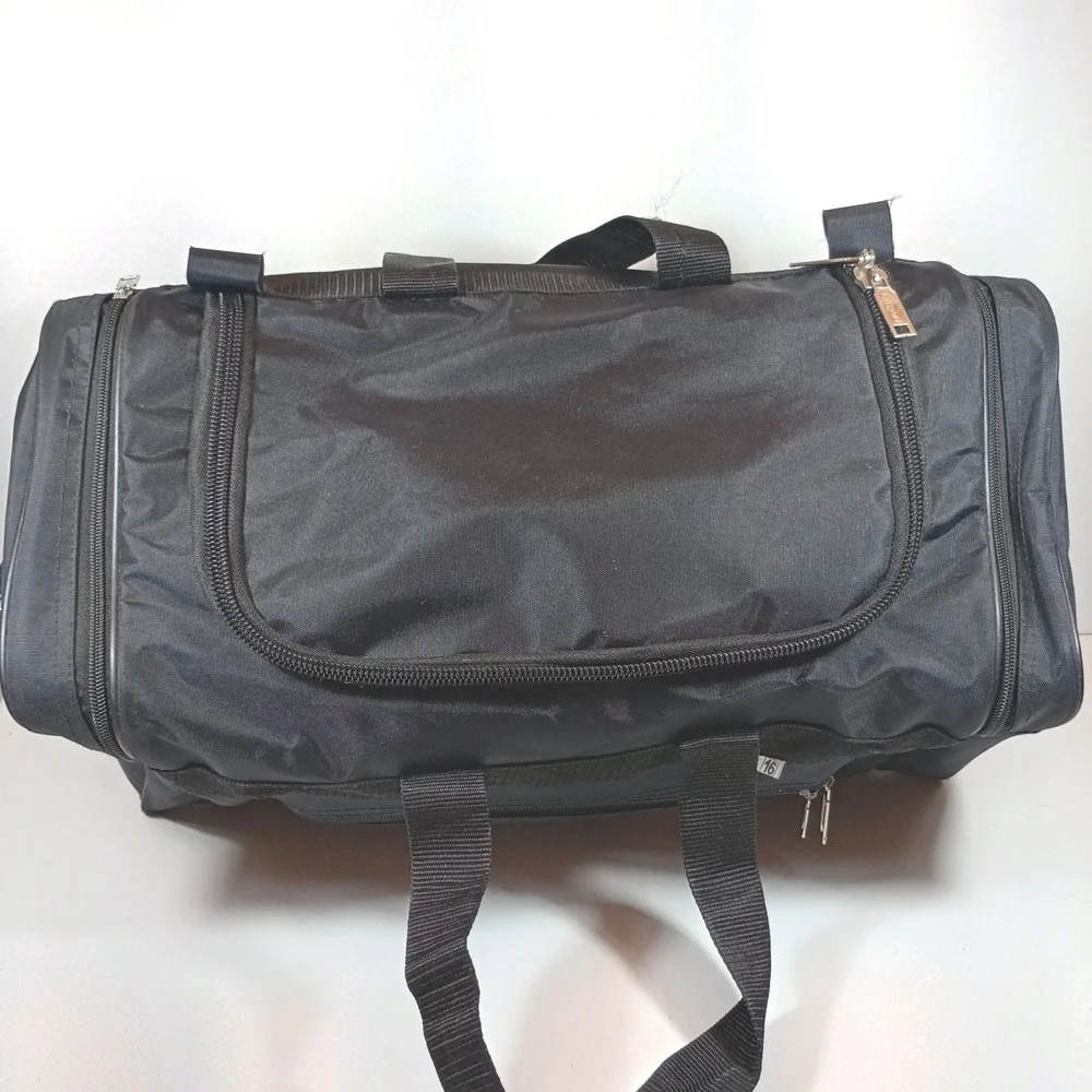 Diesel Duffel Bag Large Black Nylon Good Multi-Pocket Travel Gym Weekender Bag