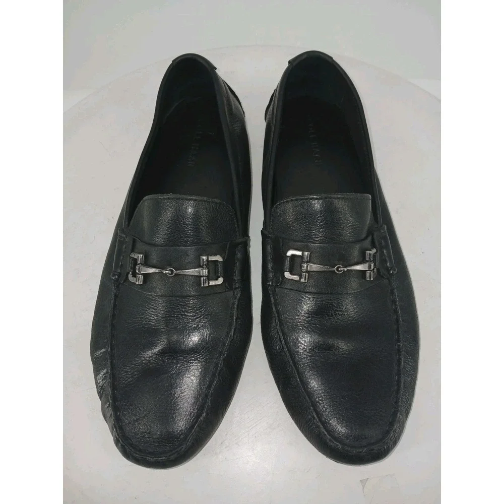 Cole Haan Grant Canoe Horse Bit Loafers Black Leather Driving Shoes Size 11M  C2