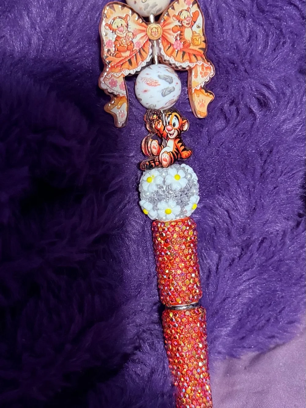 Tigger’s Daisy Bounce Custom Beaded Pen | Sparkly Disney Rhinestone Pen