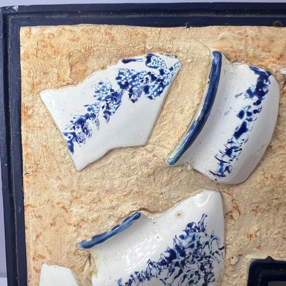 Handmade blue white