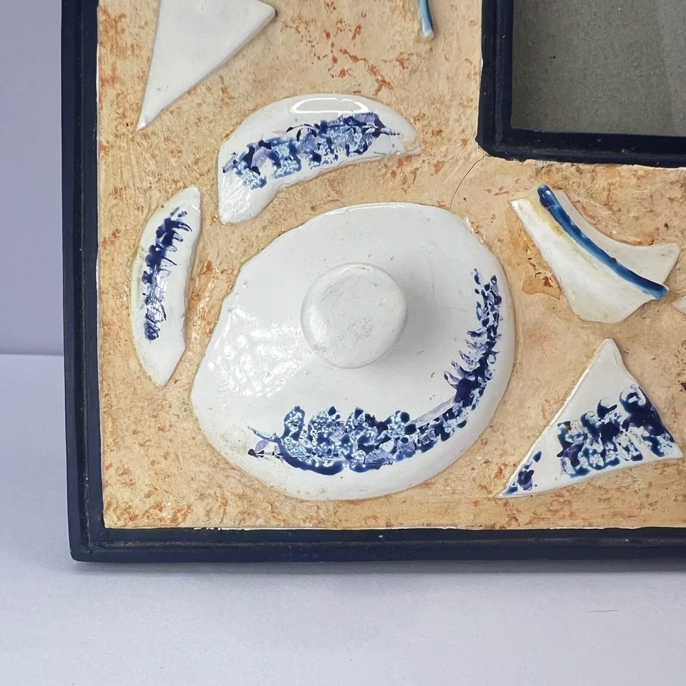 Handmade blue white