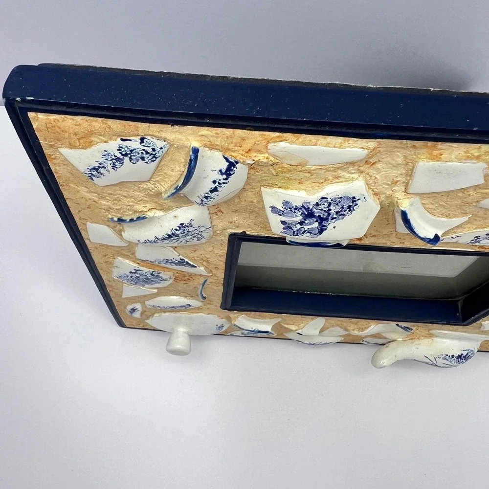 Handmade blue white
