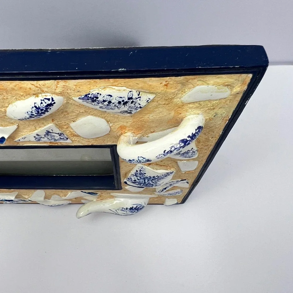 Handmade blue white