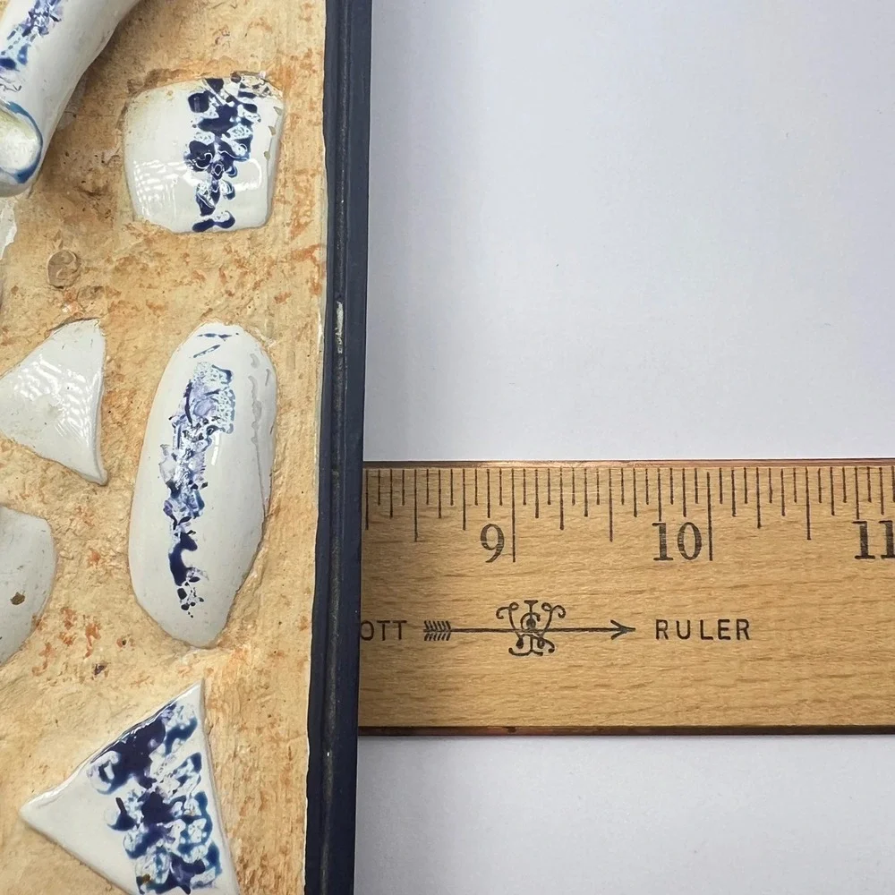 Handmade blue white