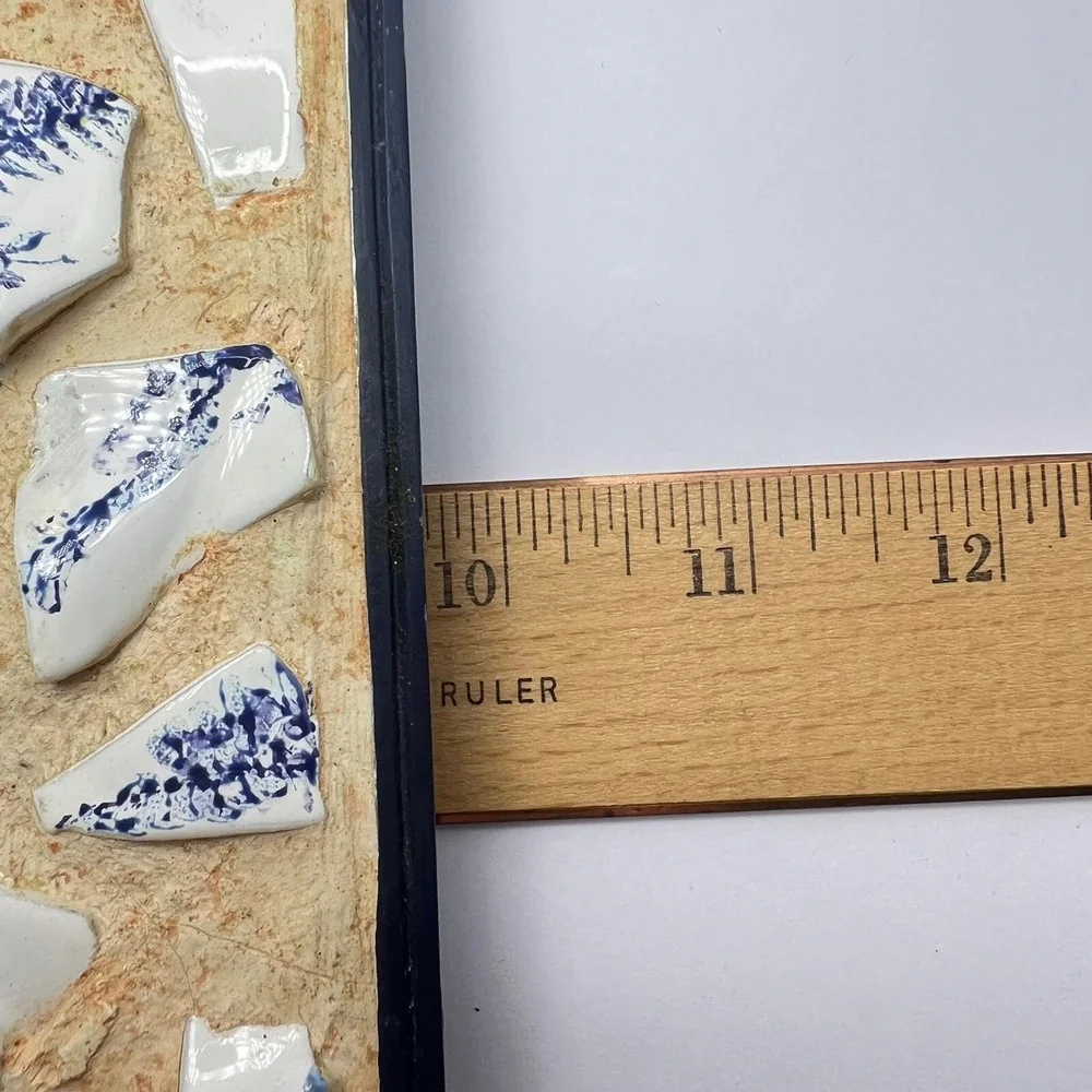 Handmade blue white