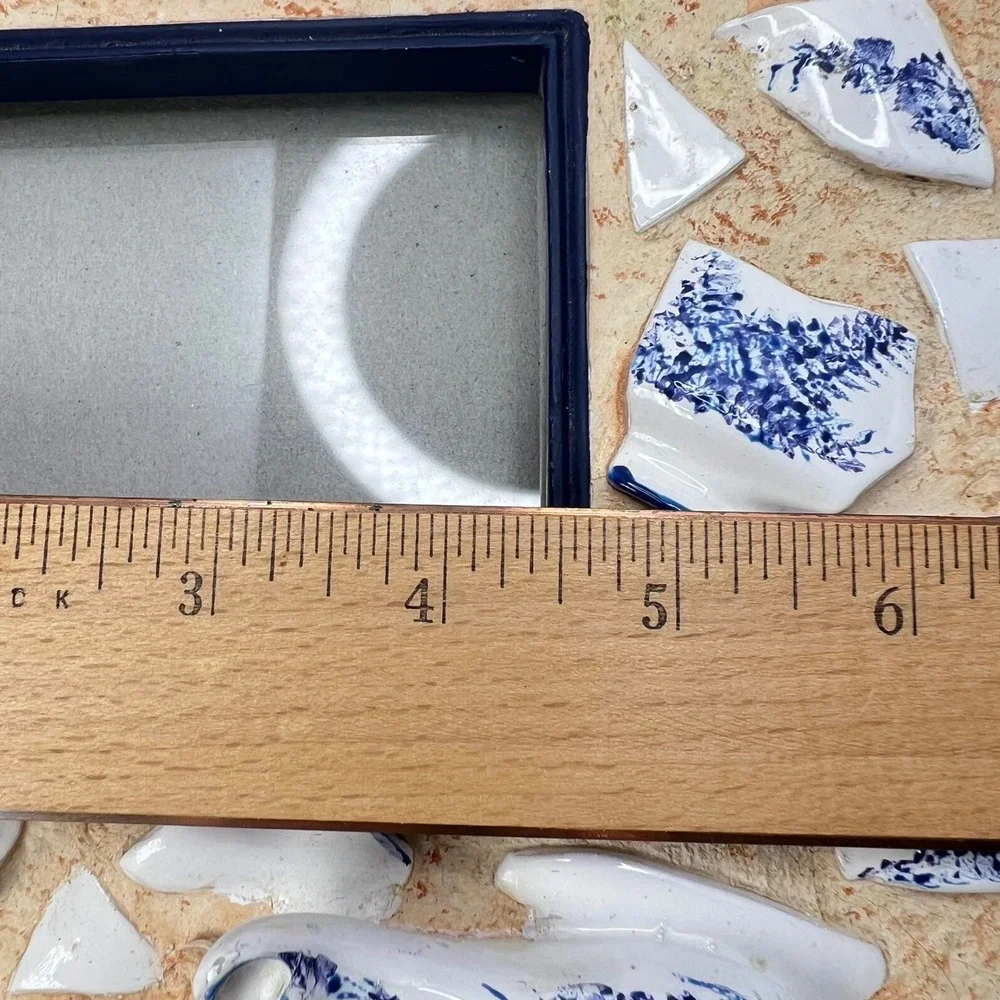 Handmade blue white