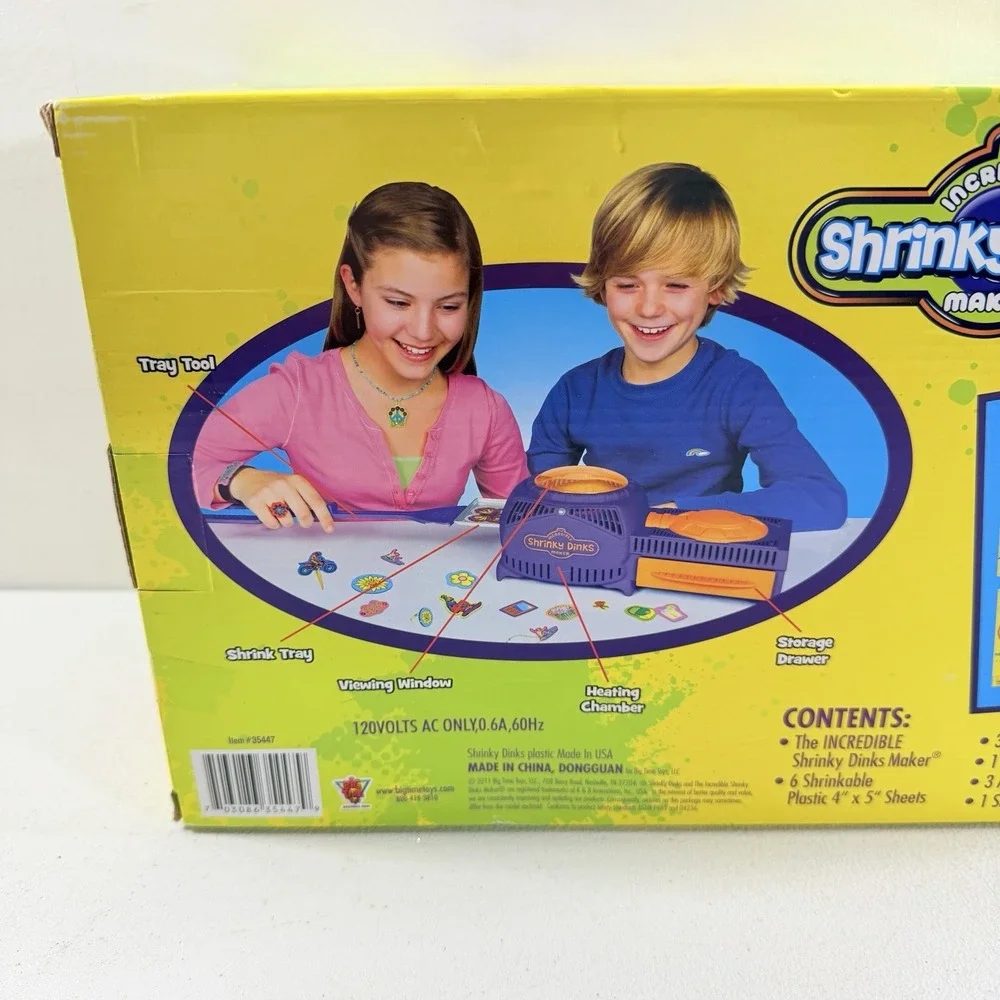 Shrinky Dinks typically or never