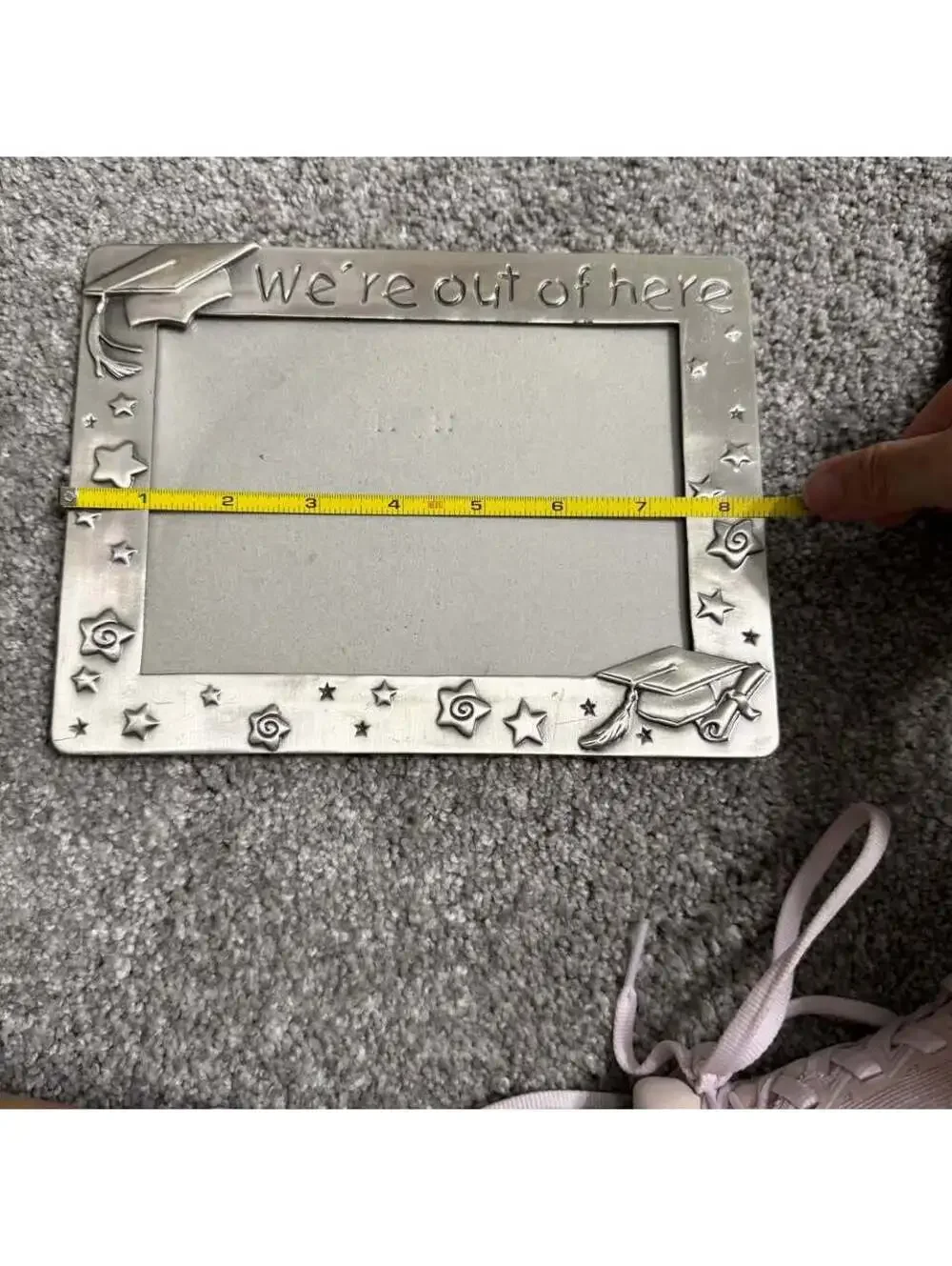 Y2K Graduation 'We're Out of Here' Pewter-Style Picture Frame