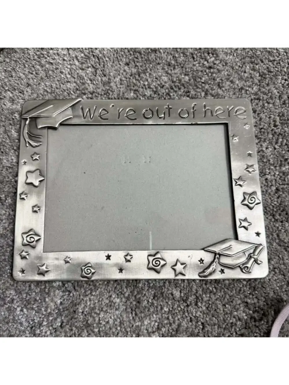 Y2K Graduation 'We're Out of Here' Pewter-Style Picture Frame