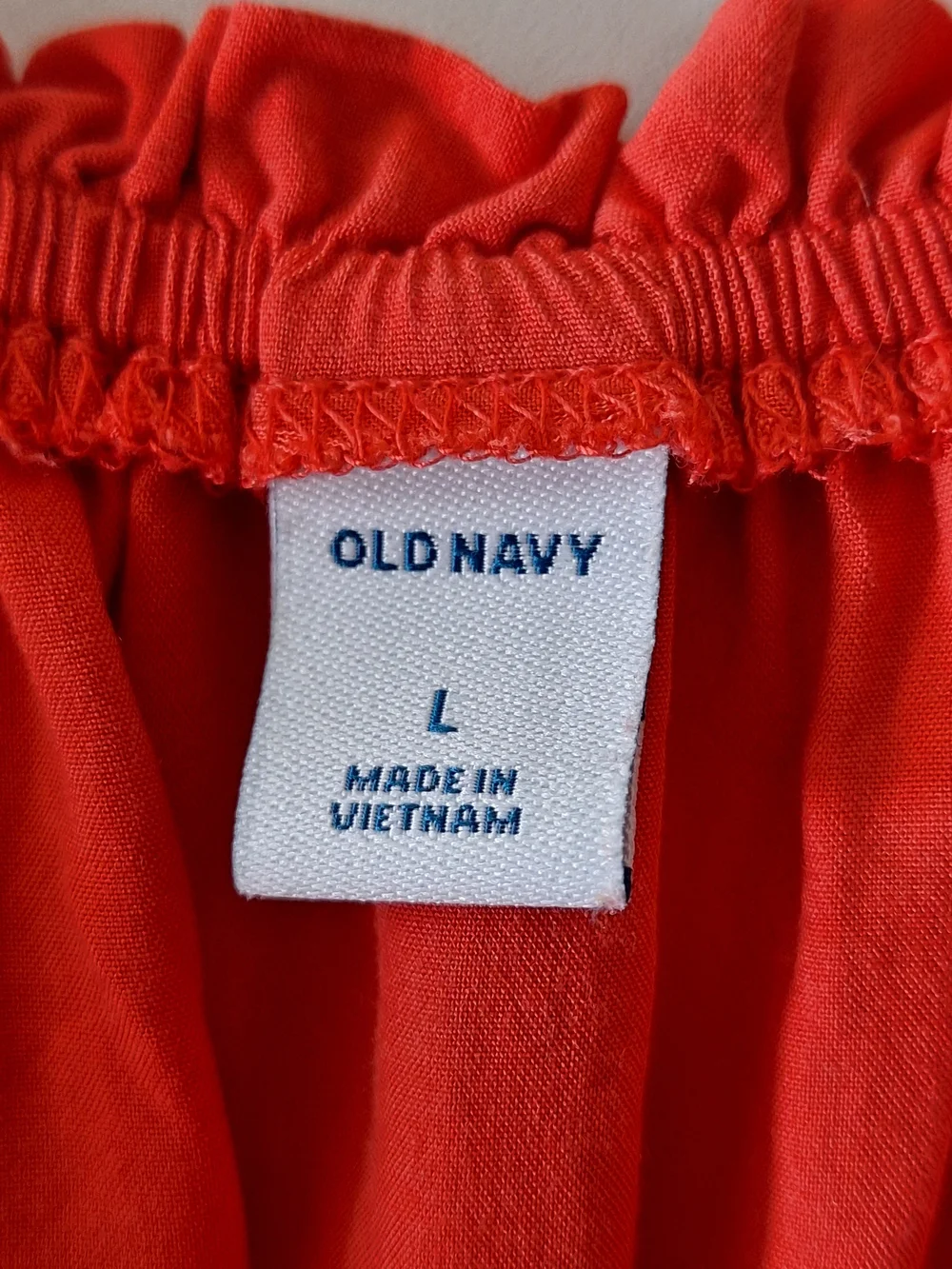 Old Navy Coral Puff-Sleeve Peasant Top