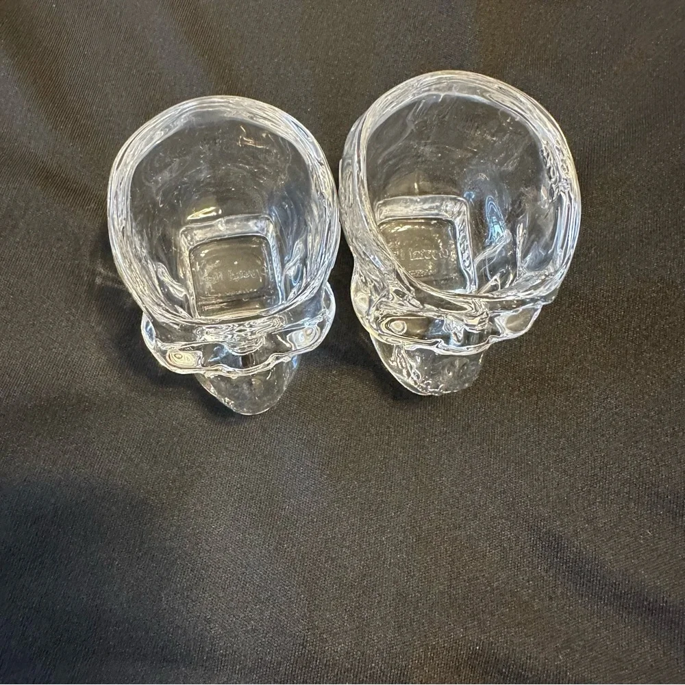 2 Crystal Head Vodka Skull Shot Glasses
