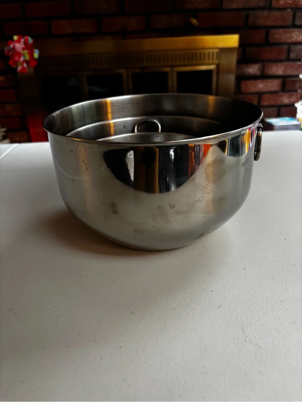 3 PC Farberware Nesting Stainless Steel Mixing Batter Bowls-Thumb Ring Handles