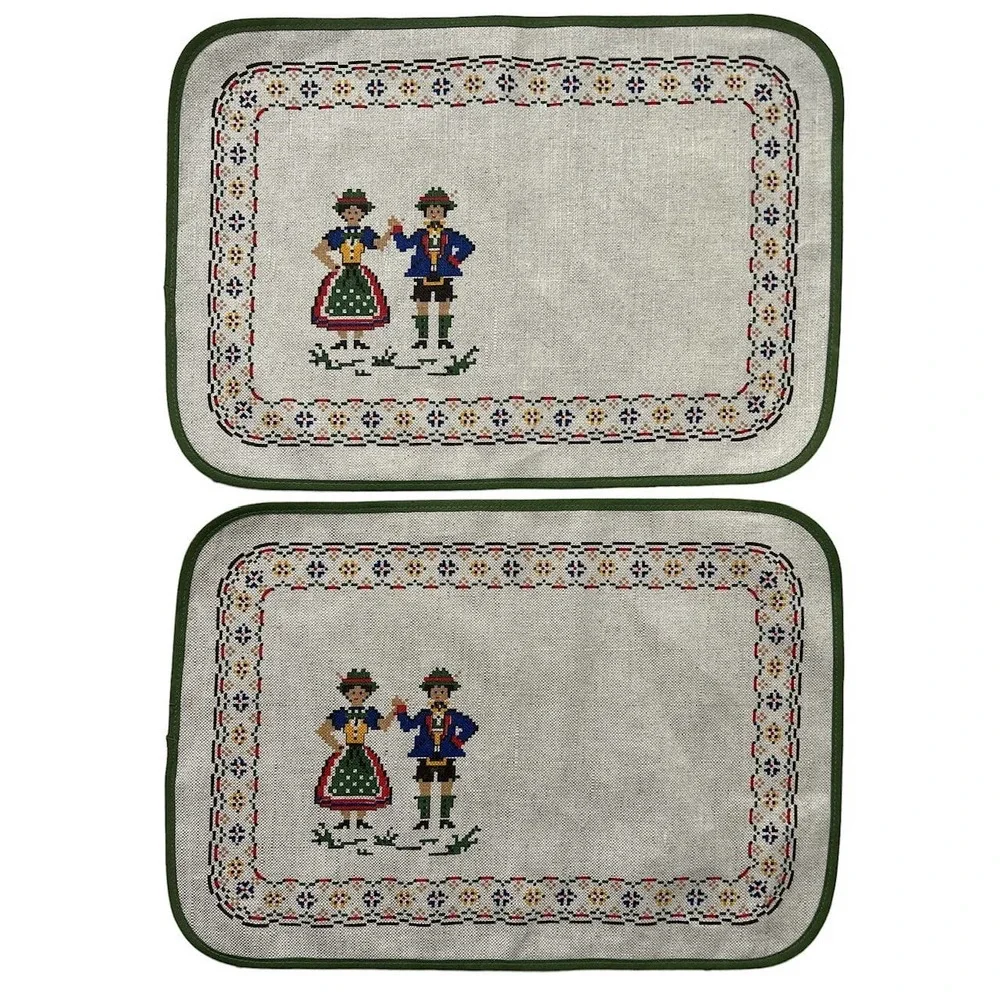 Vintage West German Nagel‎ Placemats (Set of 2)