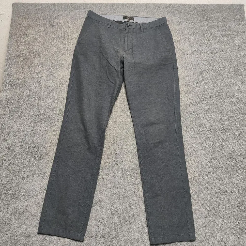 Banana Republic Pants Mens 32x34 Gray Kentfield Chino Regular Fit Stretch Cotton