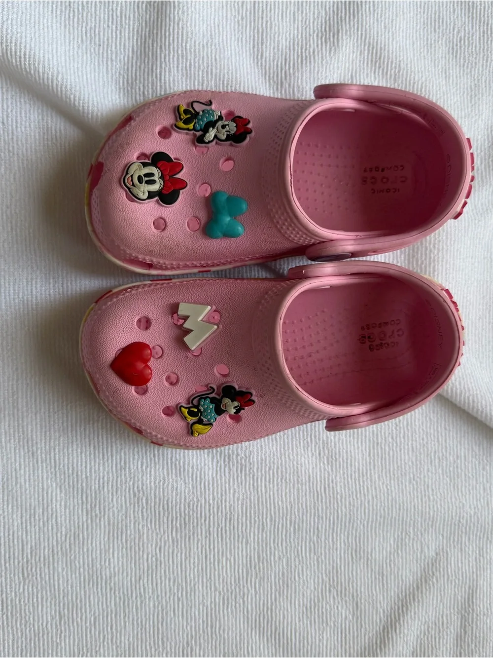 CROCS Pink Kids Clog Sandals with Character Charms