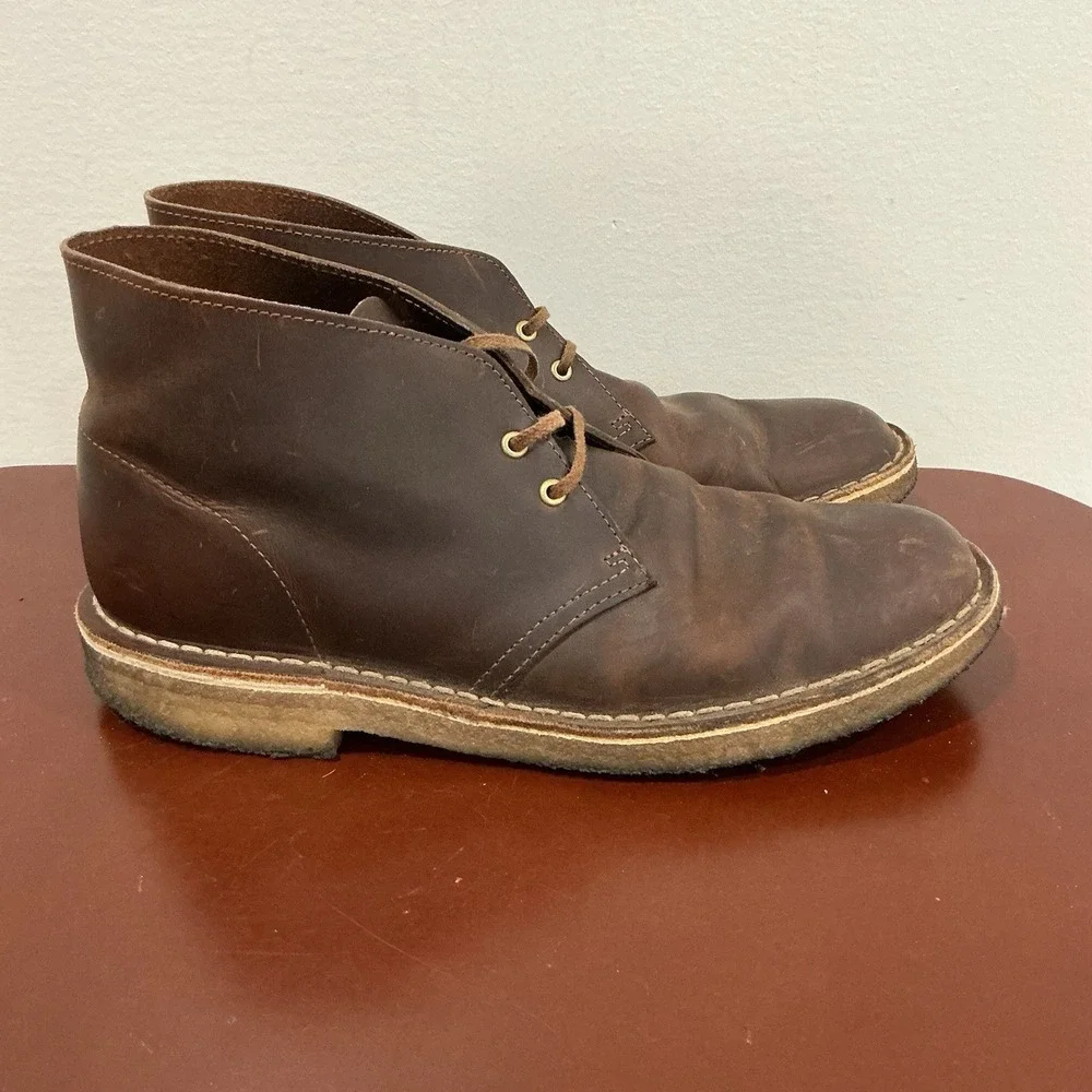 Clarks Originals Desert Boots Mens Size 8 M Brown Leather Chukka Ankle