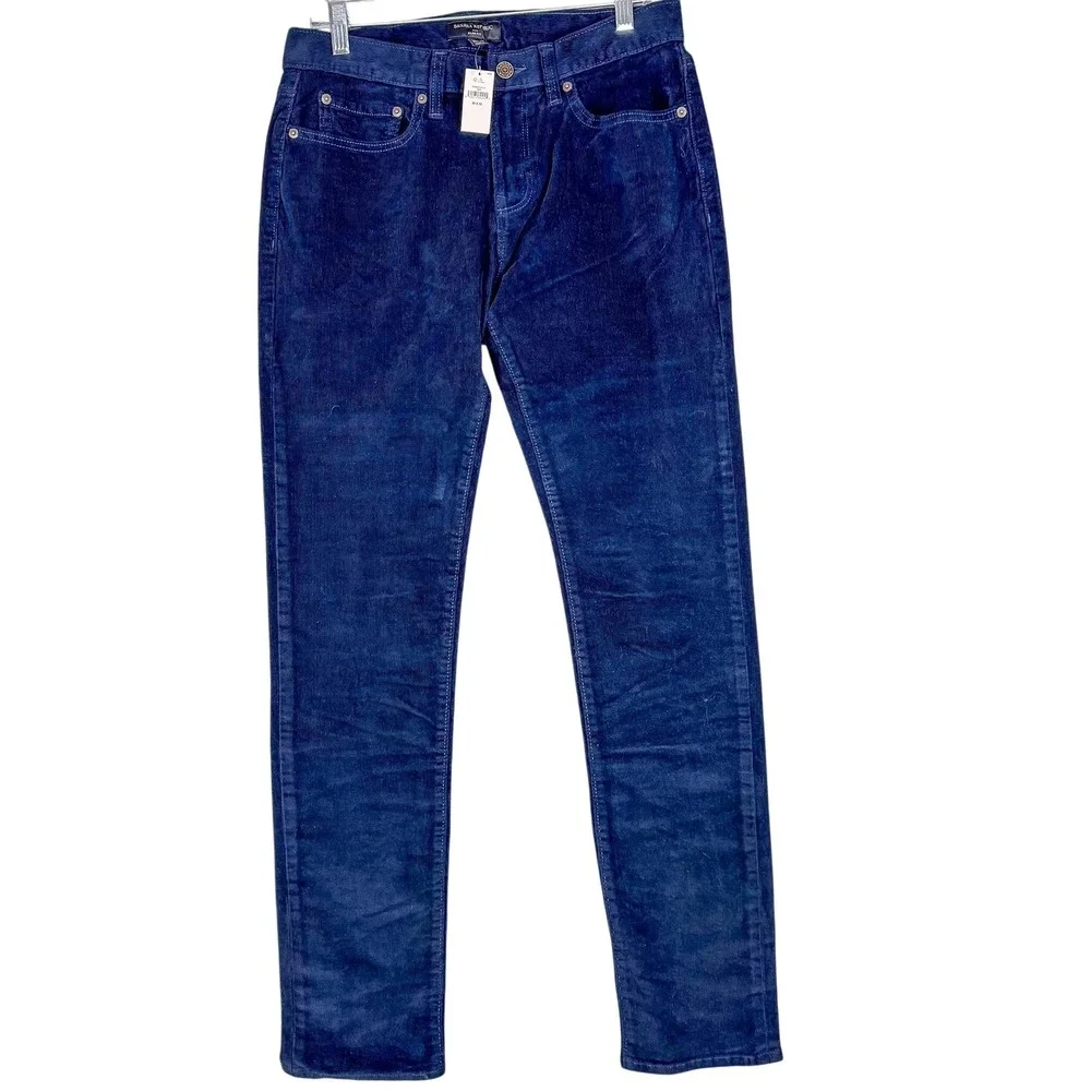 Banana Republic Corduroy Pants Mens 30x32 Blue Washwell Slim Stretch Casual NEW‎