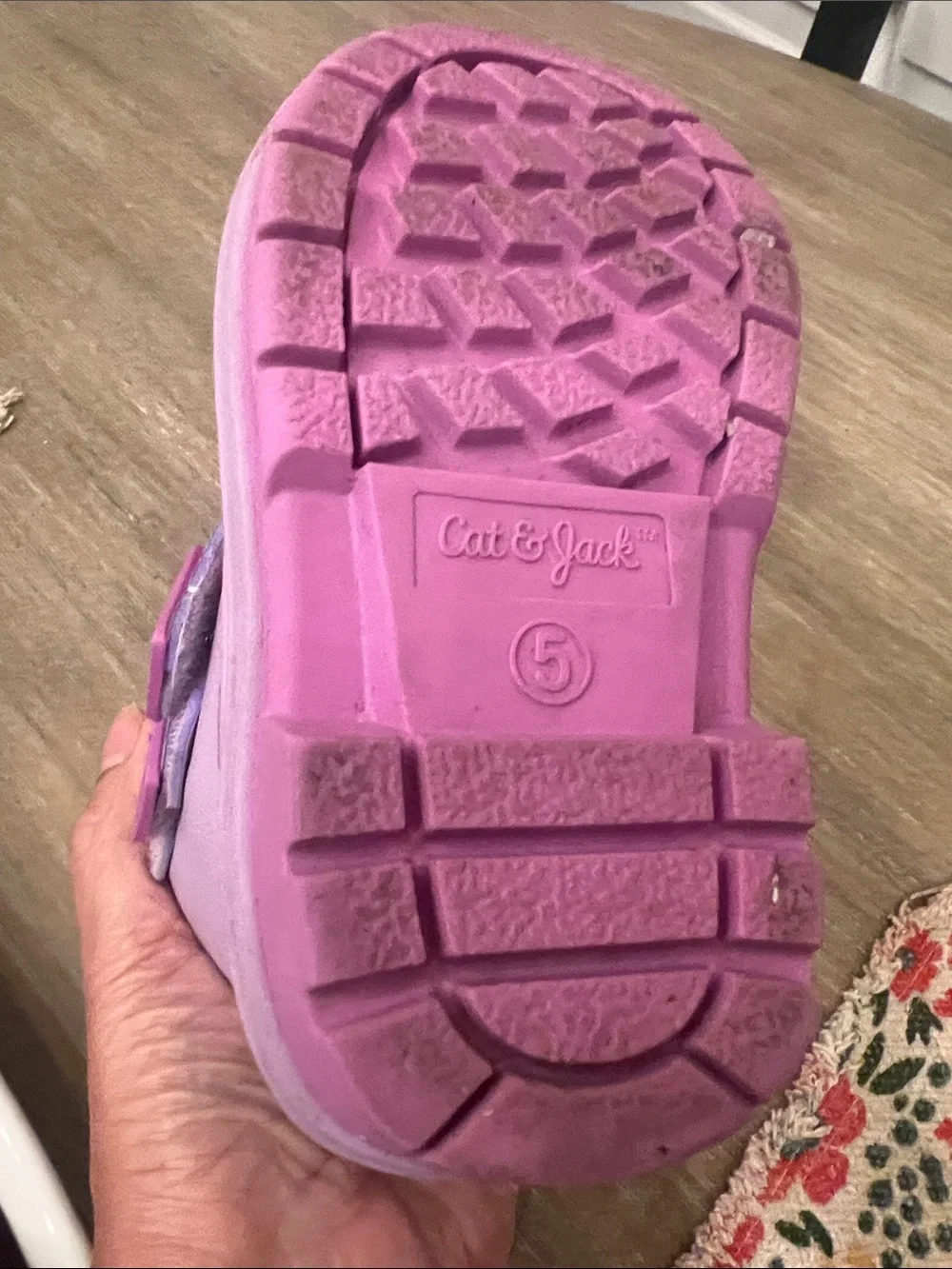 Cat & Jack Kids Pink/purple Winter Snow Boots with Fuzzy lining.