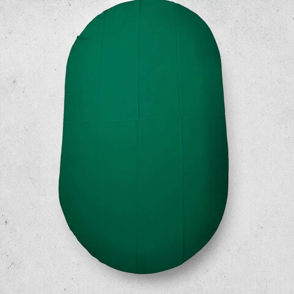Oblong Tablecloth 60x101 Hunter Green Oval Polyester Blend Event Dining Festive