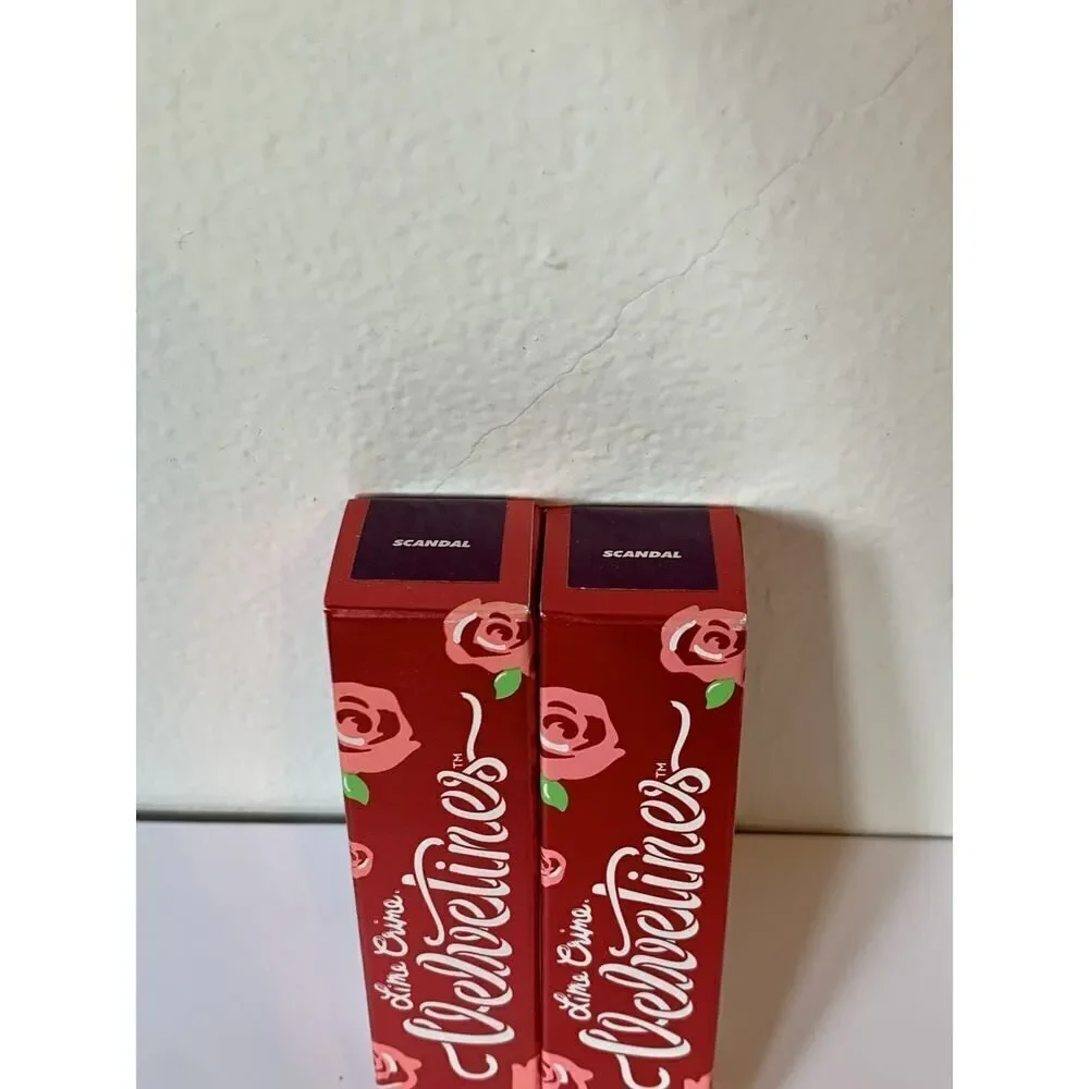 2X Lime Crime Velvetines Liquid Matte Lipstick Scandal Vegan NIB Discontinued