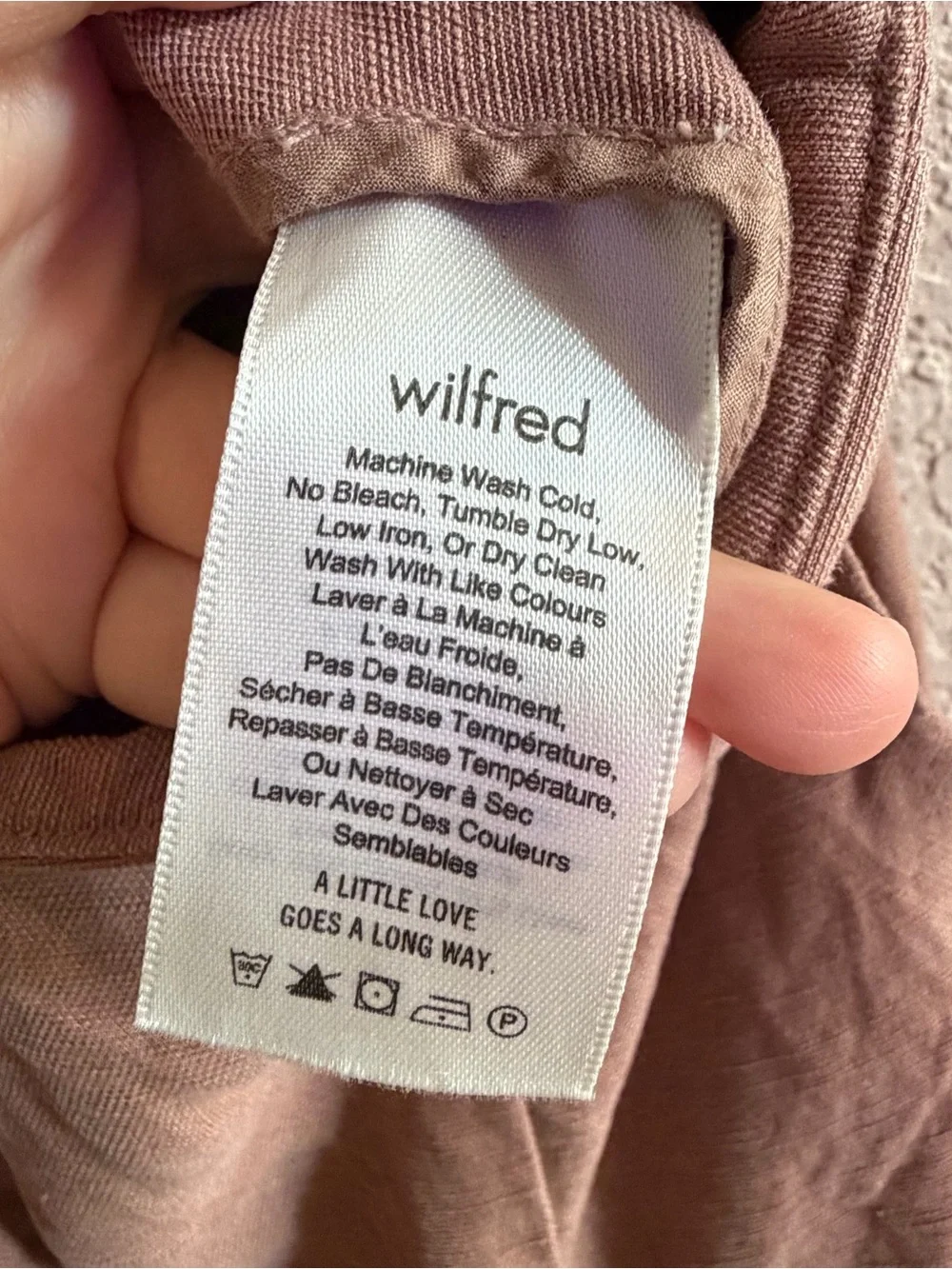 Wilfred Aritzia Women Size 0 Brax Linen Blend‎ Jumpsuit Wrap Top Nutmeg Wide Leg