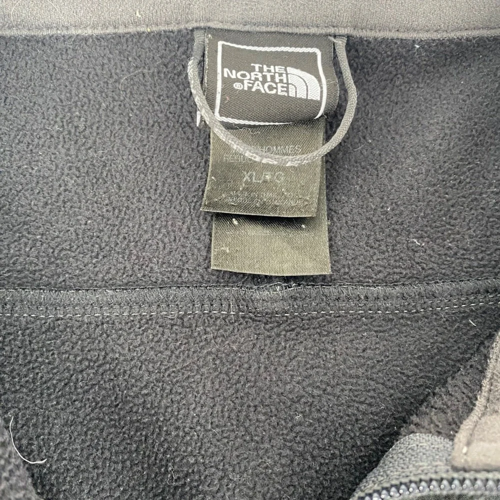 The North Face Mens XL Softshell Jacket Grey‎ Black Zip Up Outdoor